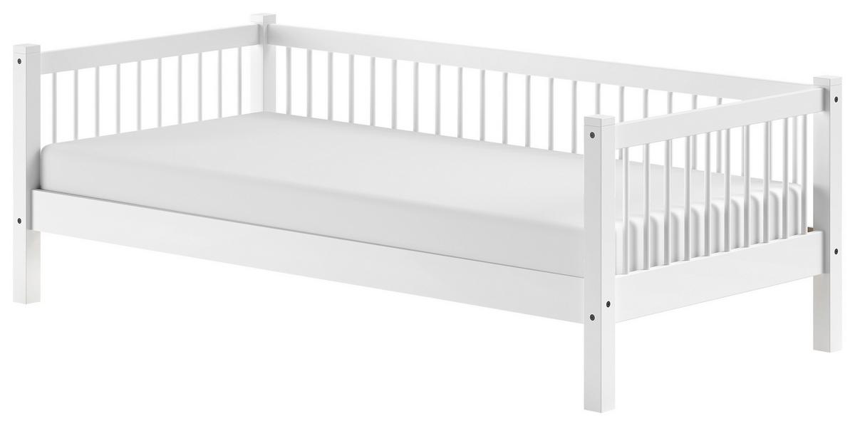 Bett Forrest - Weiß/Naturfarben, MODERN, Holz (90/200cm) - MID.YOU