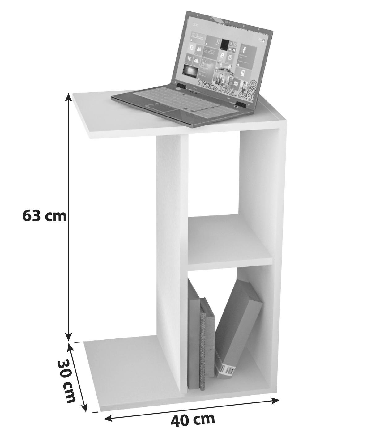 Přístavný stolek Nachto-Stand dekor buk - barvy buku, Basics, kompozitní dřevo (40/30/63cm) - MID.YOU