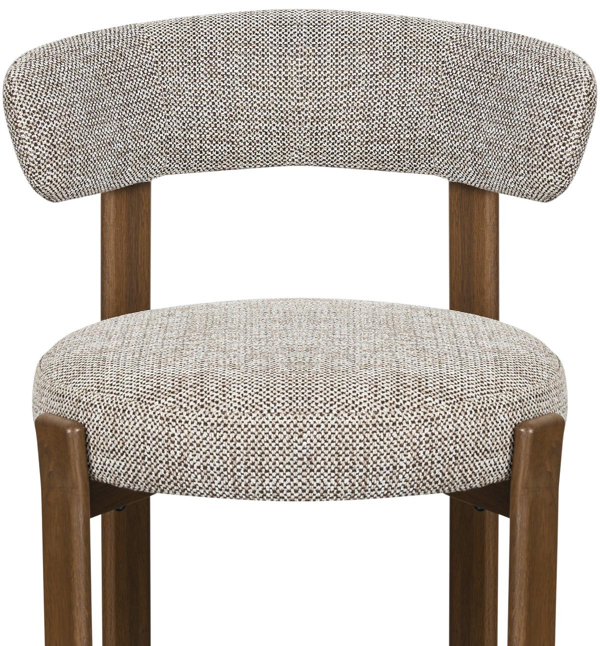 Stuhl Nantes Braun B: 55 cm - Walnussfarben/Braun, MODERN, Textil/Metall (55/75/56,5cm) - Livetastic