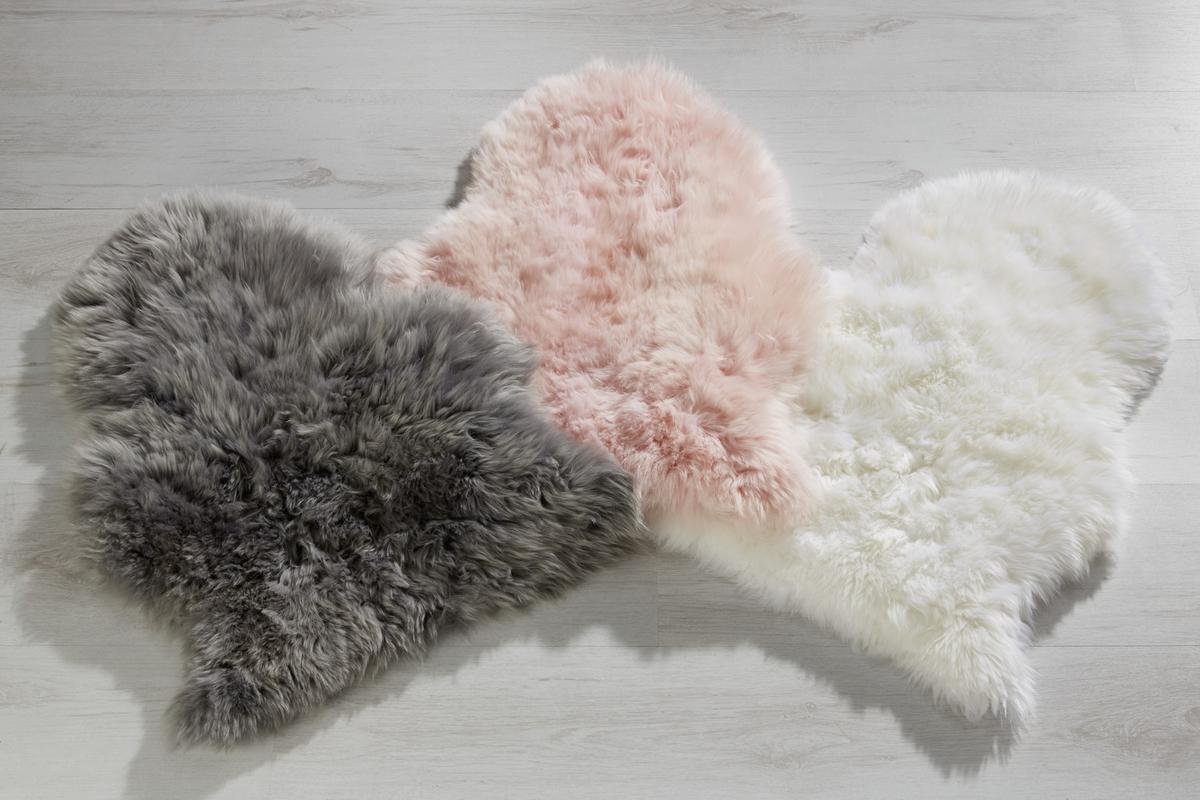 OVČIA KOŽUŠINA Emma, 60/45cm, svetlosivá - svetlosivá, textil (45/60cm) - Modern Living