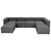 Wohnlandschaft Lena - Anthrazit, Design, Textil (235/350/250cm) - Max Winzer