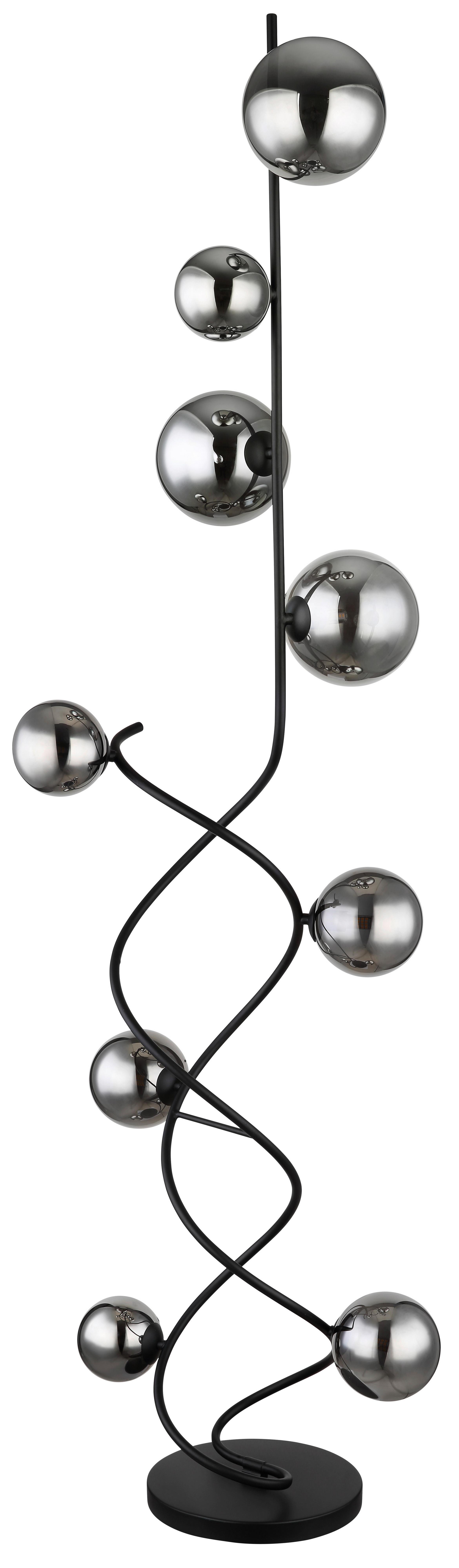 Led-stehleuchte 56133-9s - Schwarz, Design, Glas/Kunststoff (42,5/40/162cm) - Globo
