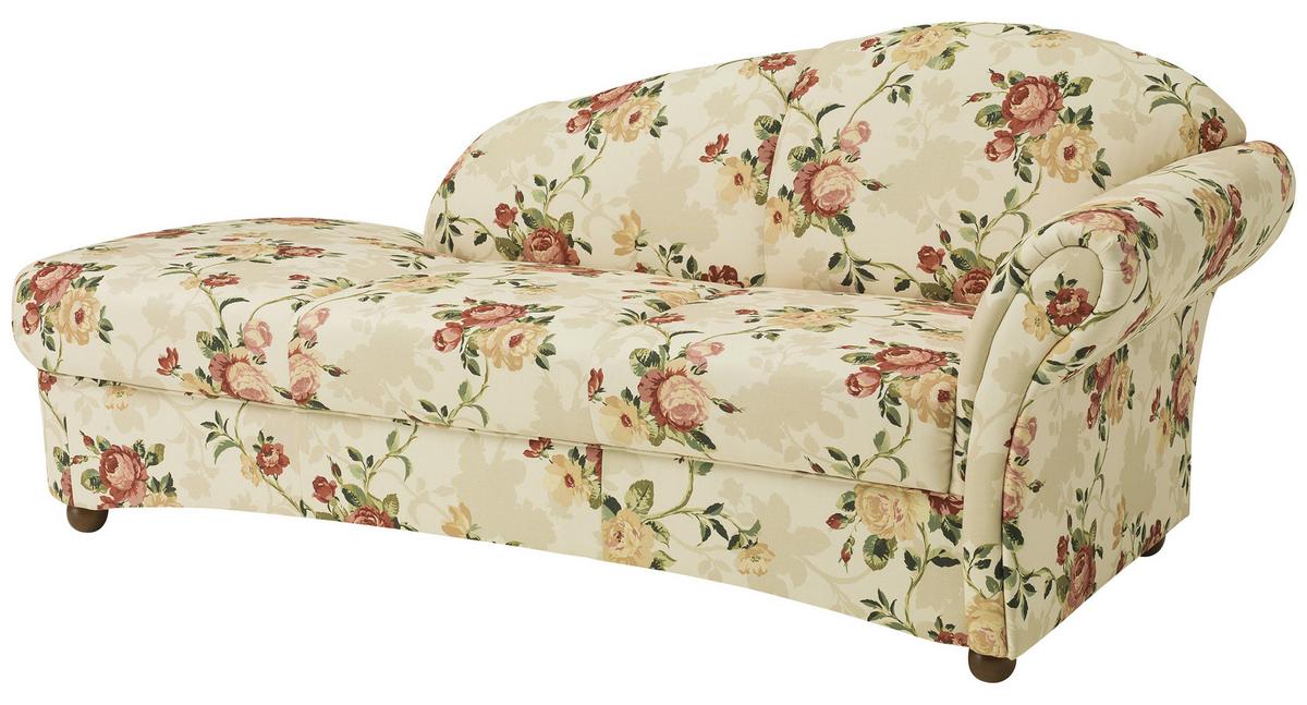 Recamiere Corona Gelb/Rot/Beige, Blumen Design - Gelb/Beige, Design, Textil (191/83/81cm) - Max Winzer