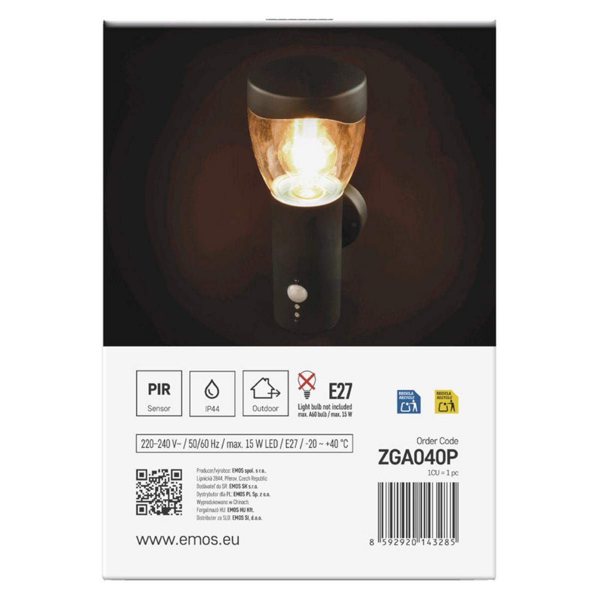 VONKAJŠIE LED SVIETIDLO ARTEO - antracitová, Modern, kov/plast