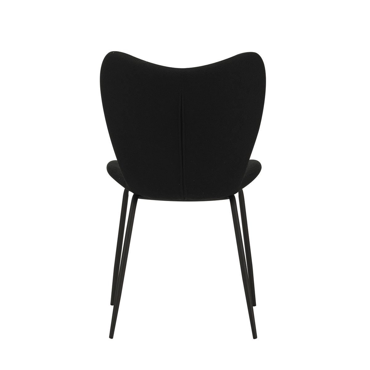 Stuhl-Set Caen Schwarz B: 50 cm - Schwarz, MODERN, Textil/Metall (50/88,5/42cm) - MID.YOU