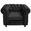 Chesterfield-Sessel Cardiff - Wengefarben/Anthrazit, Basics, Textil (110/80/90cm) - P & B
