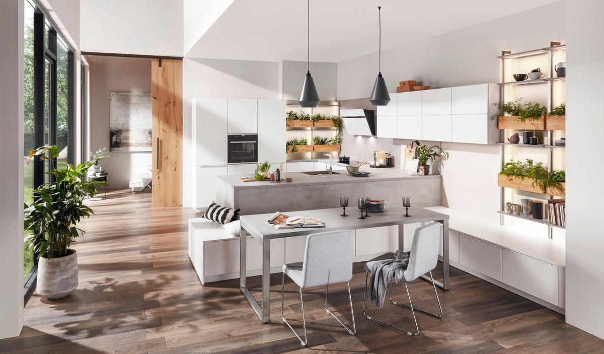 Einbauküche Santiago/Riga Frei Planbar Modernes Design - MODERN, Holzwerkstoff - Vertico