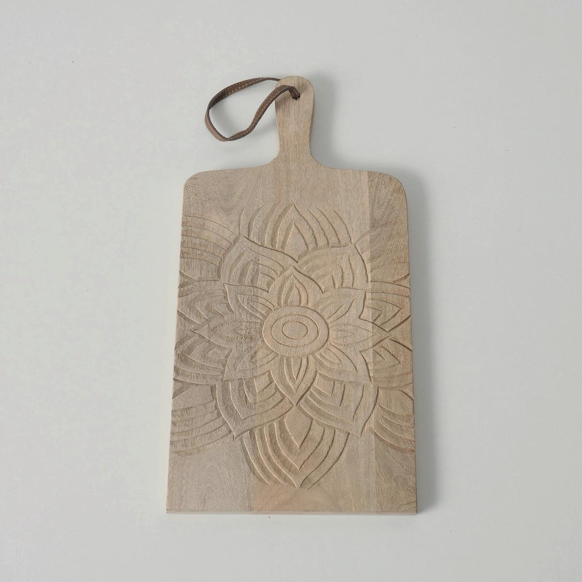Dekorační podnos Mandalja - přírodní barvy, Basics, dřevo (50/2/25cm) - Modern Living