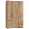 Drehtürenschrank Mit Laden, B: 150 Cm, Eiche Dekor - Eichefarben, MODERN, Holzwerkstoff (150/236/58cm) - MID.YOU