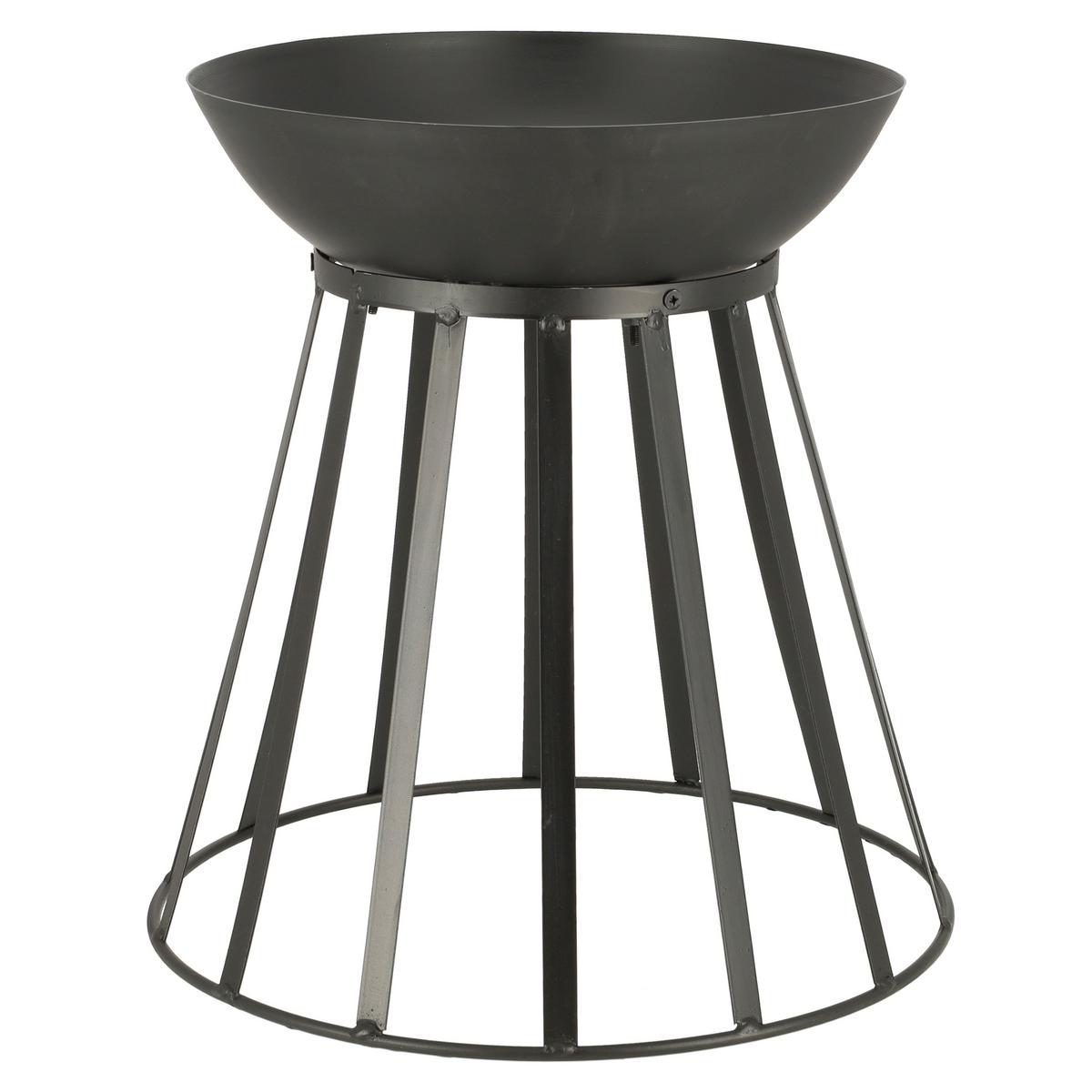 Feuerkorb Schwarz - Schwarz, Basics, Metall (47/47/50cm)