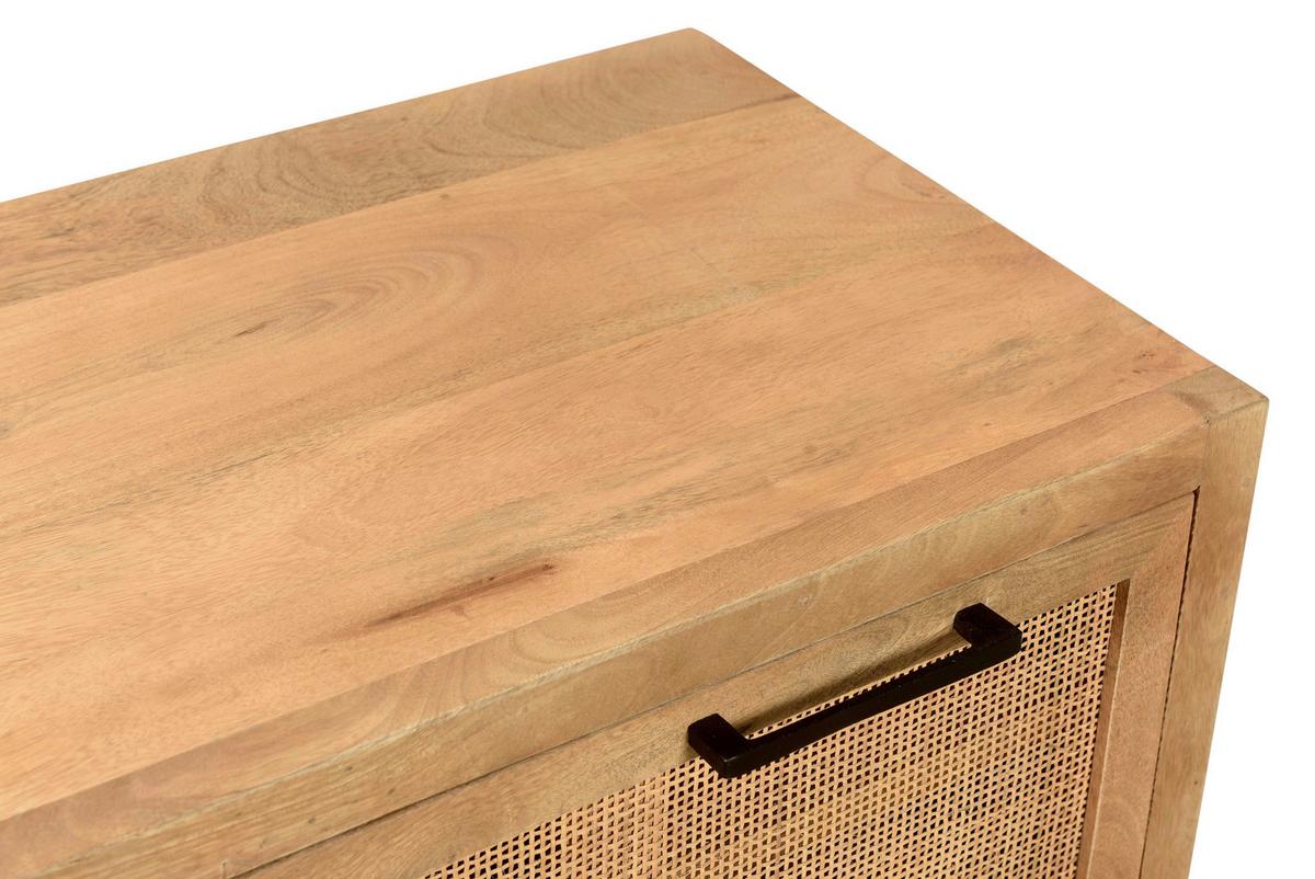 SCHUHSCHRANK Naturfarben/Schwarz B: 84,5cm - Schwarz/Naturfarben, Design, Holz/Metall (84,5/48/40cm) - MID.YOU