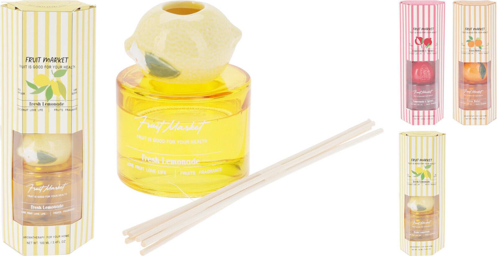 Raumduft Stella - Gelb/Rot, Basics, Glas (7/7,5/7cm)