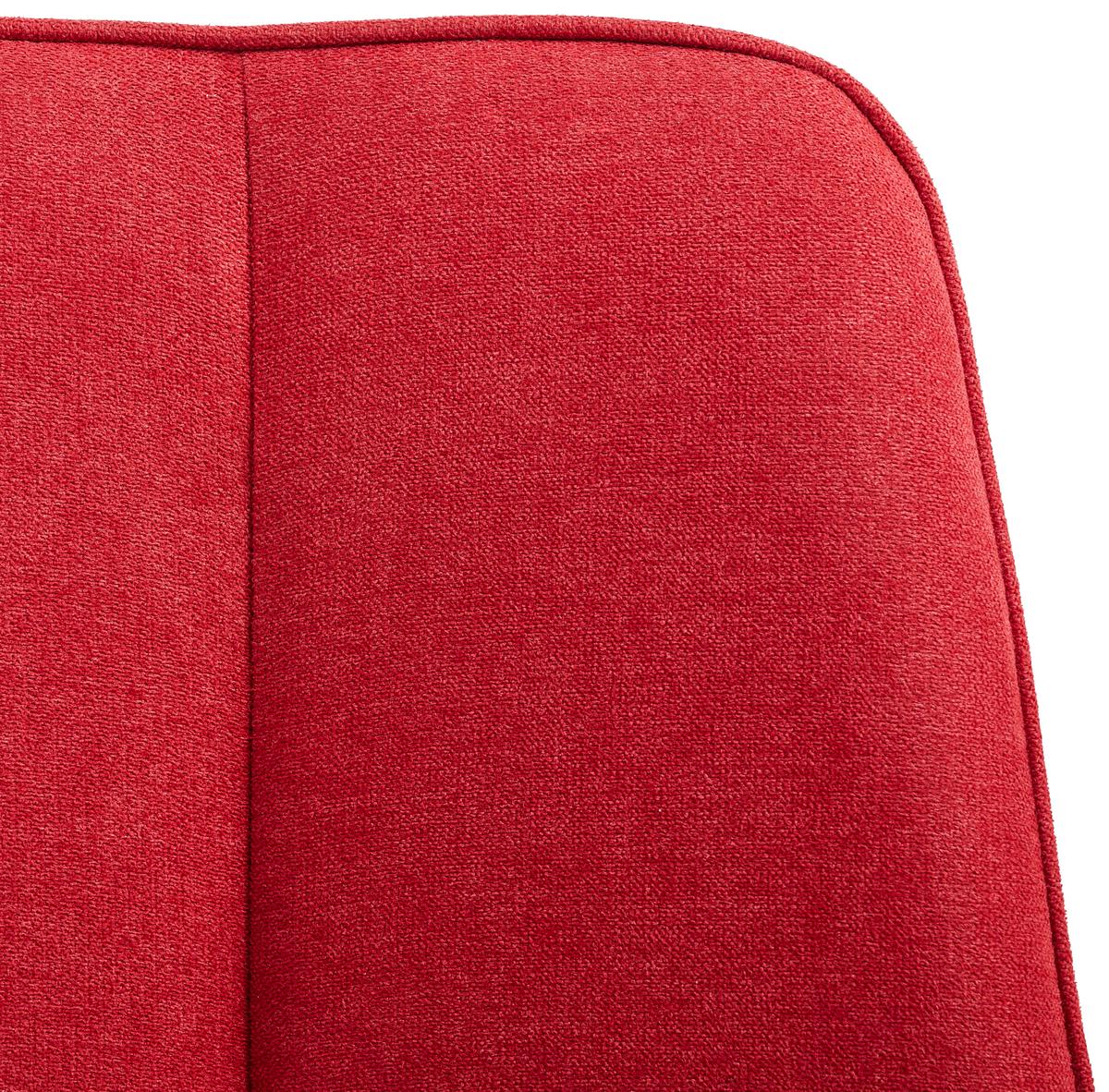Esszimmerstuhl Lago Rot Echtholz Beine 2er-Set - Rot/Schwarz, MODERN, Holz/Textil (47/87/58cm) - P & B