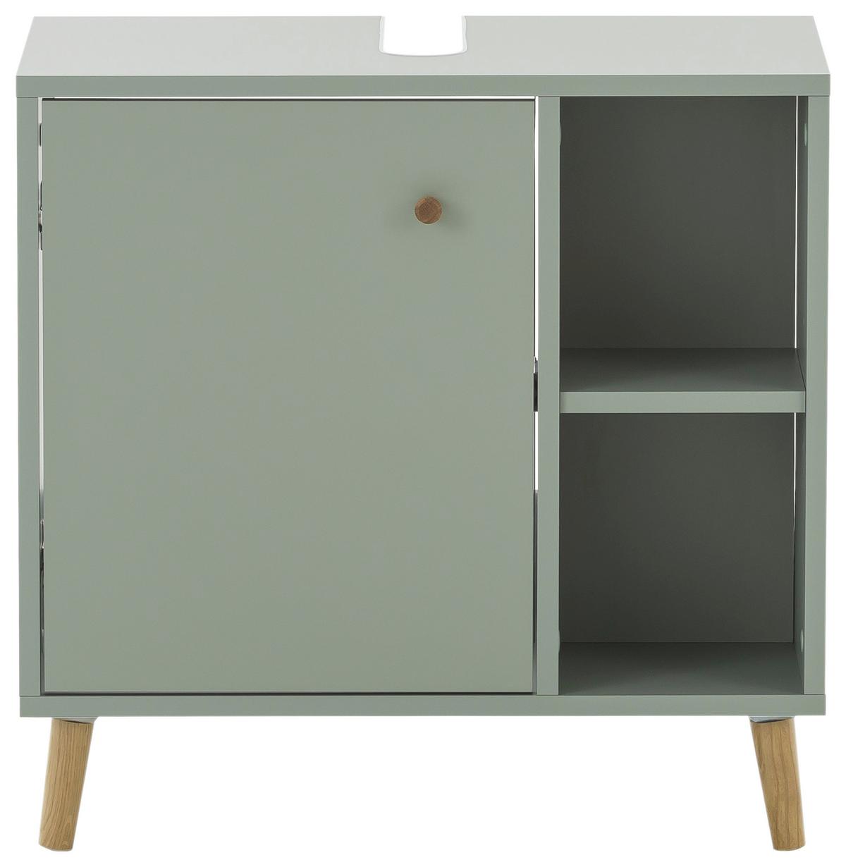 Waschbeckenunterschrank Bjarne B: 60,2 Cm Grün/eiche - Jadegrün/Salbeigrün, MODERN, Holzwerkstoff (60,2/59,3/33,1cm) - MID.YOU