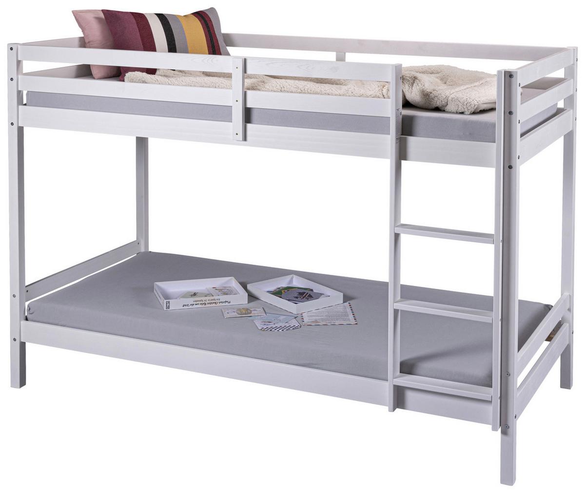 Emeletes Ágy Small Cloud - fehér, Modern, fa (90/200cm) - MID.YOU