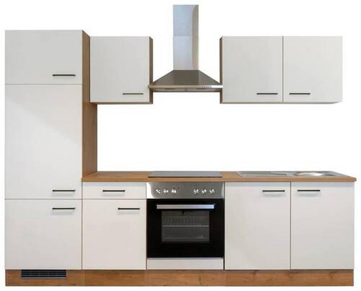 Küchenblock Avila Eiche/magnolie B: 270 Cm - Eichefarben/Magnolie, MODERN, Holzwerkstoff (270cm) - FlexWell