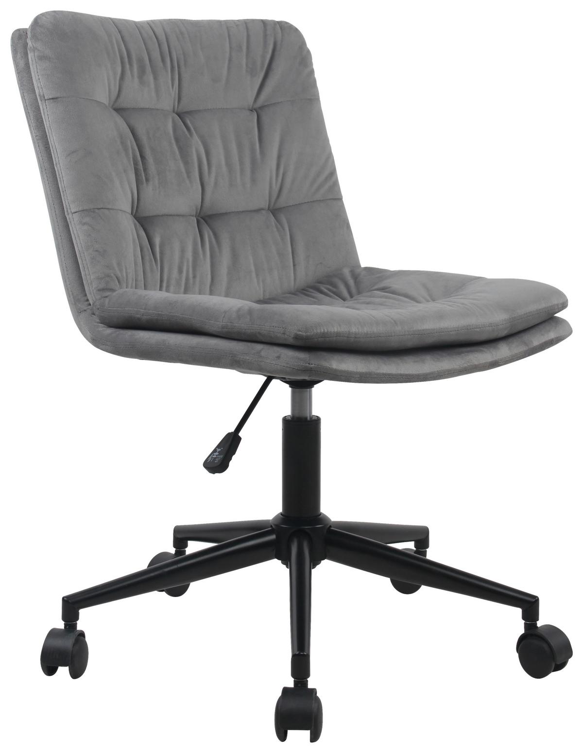 Drehstuhl Elegance - Dunkelgrau/Schwarz, MODERN, Kunststoff/Textil (42/98/45cm) - MID.YOU