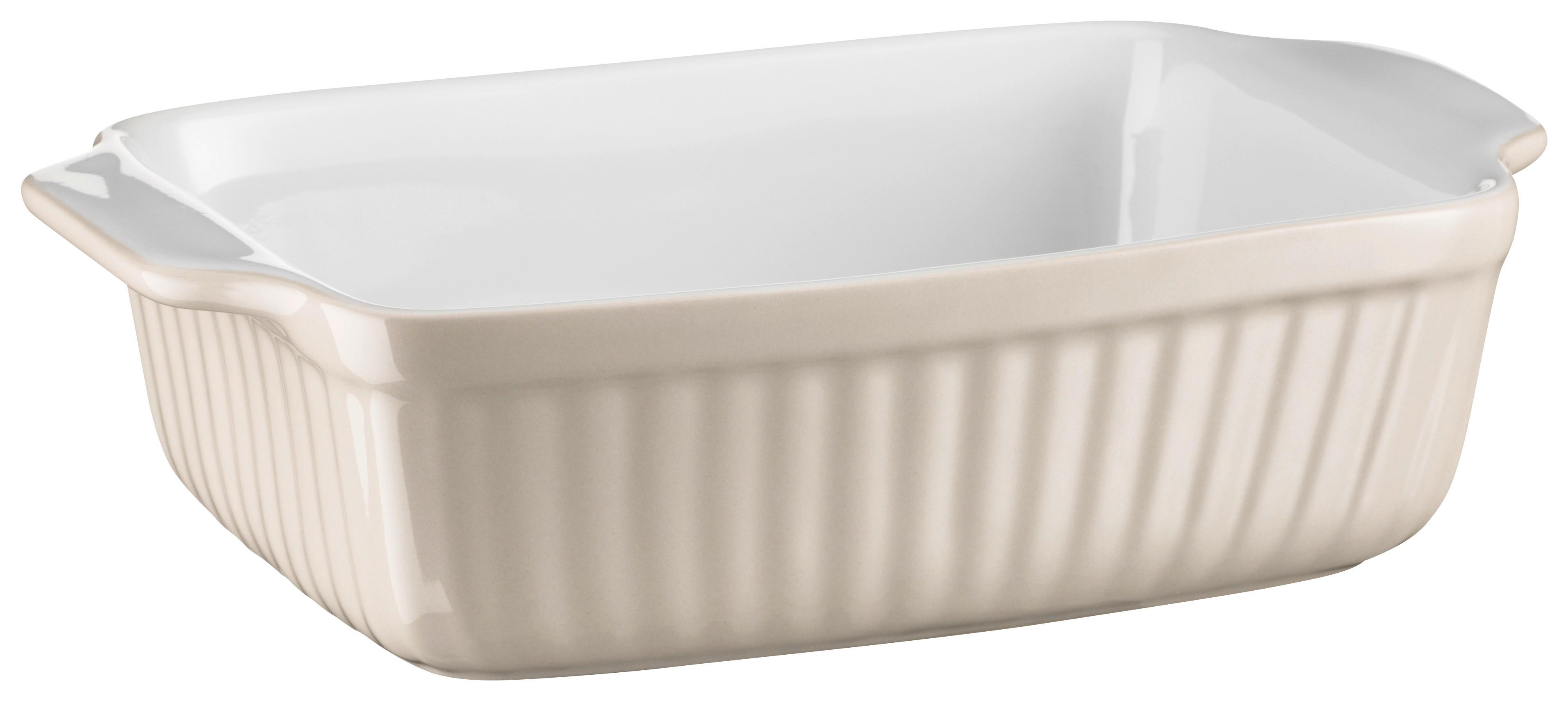 Auflaufform Keramik 2er-Set Beige B: 33 cm - Beige, Basics, Keramik (33/8/24cm) - Mäser