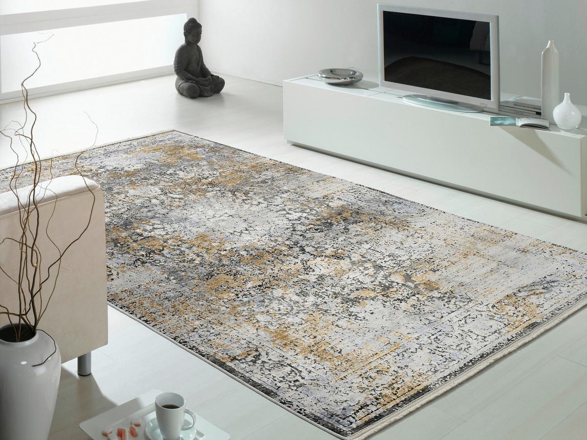 Webteppich Le Mans 06 - Multicolor/Hellgrau, Design, Textil (240/340cm) - Dieter Knoll