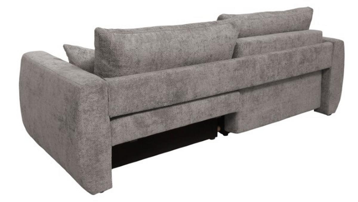 Rozkládací pohovka BALI, šedohnědá, s úl. prostorem - šedá/černá, Moderní, dřevo/textil (245/74-90/104cm) - Luca Bessoni