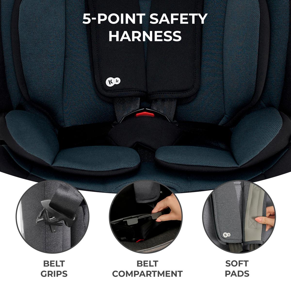 Kinderautositz Oneto3 I-Size Schwarz, B/H/T: 58x78x44cm - Dunkelgrau/Schwarz, Basics, Kunststoff (58/78/44cm) - Kinderkraft