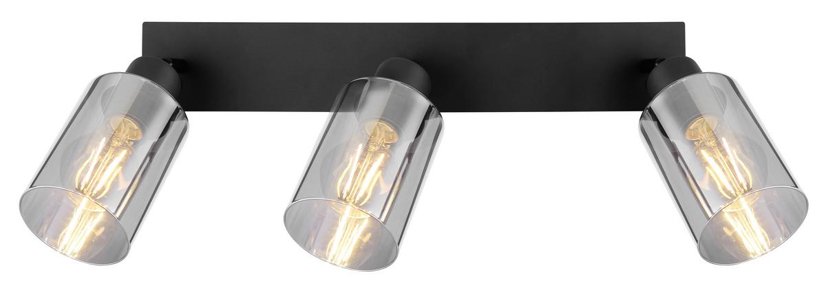 Strahler 15465-3 - Schwarz/Grau, Glas/Metall (47/9/21,5cm) - Globo