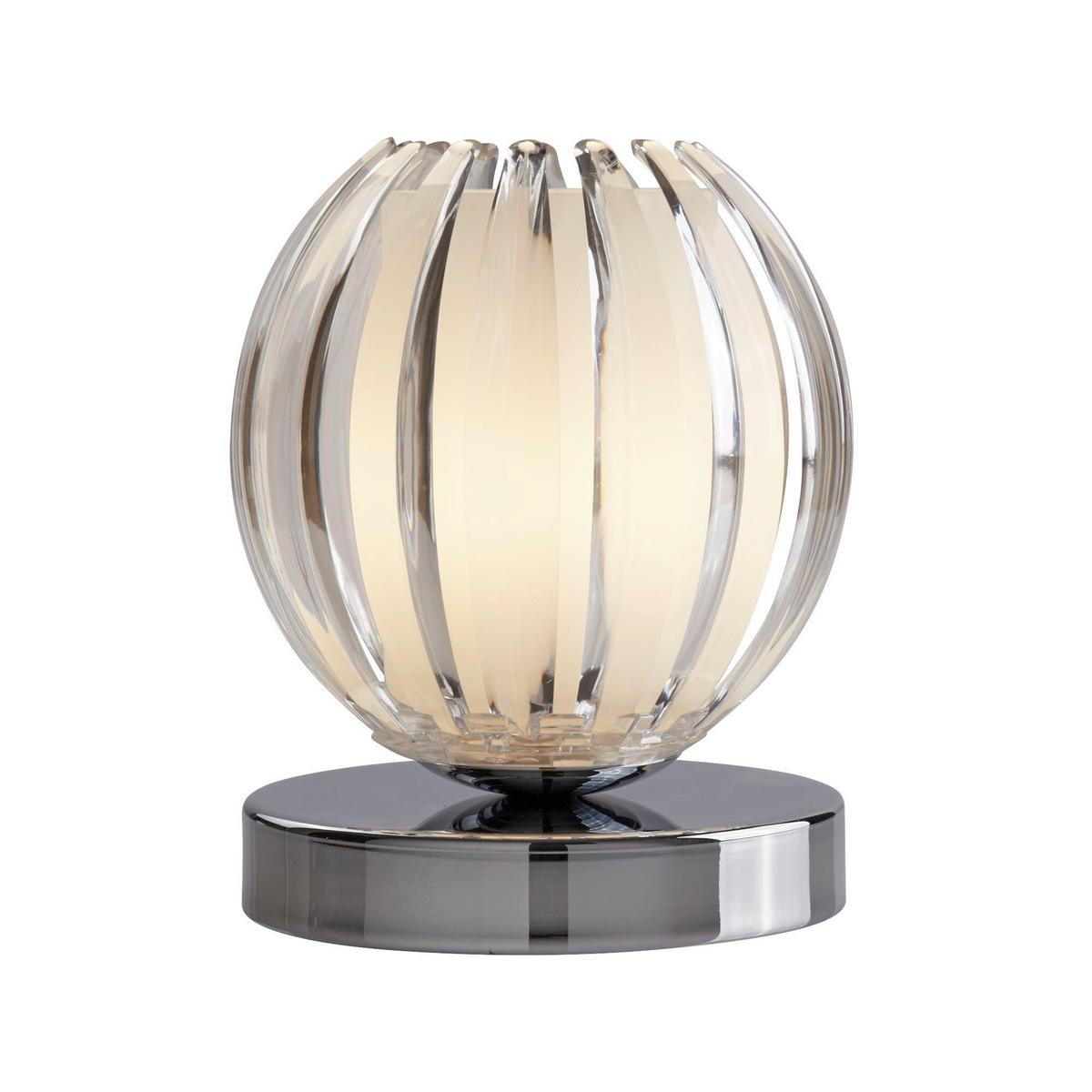 Tischleuchte Eu1811cl - Chromfarben, Design, Glas/Kunststoff (11/14cm)