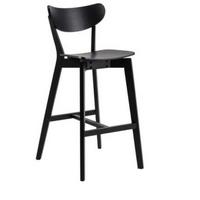 Barová stolička Roxby čierna dyha - svetlohnedá/čierna, Trend, kov/drevo (45/105/49cm) - MID.YOU