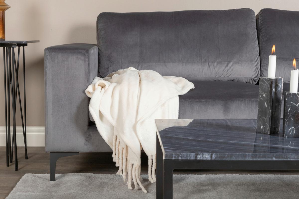 2-sitzer-sofa Bolero - Dunkelgrau/Schwarz, Design, Kunststoff/Textil (215/84/88cm) - Livetastic