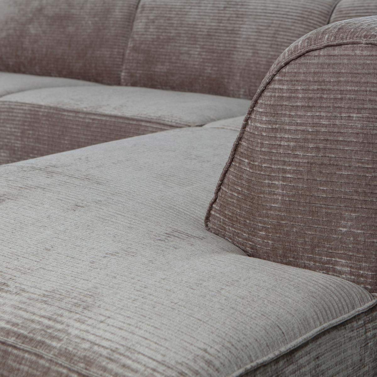 ECKSOFA Statement Taupe S: 274x210cm - Taupe/Schwarz, Design, Textil (274/210cm) - Livetastic