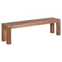 Lavica z masívneho dreva mumbai akácia - farba akácie, Modern, drevo (160/45/35cm) - P & B