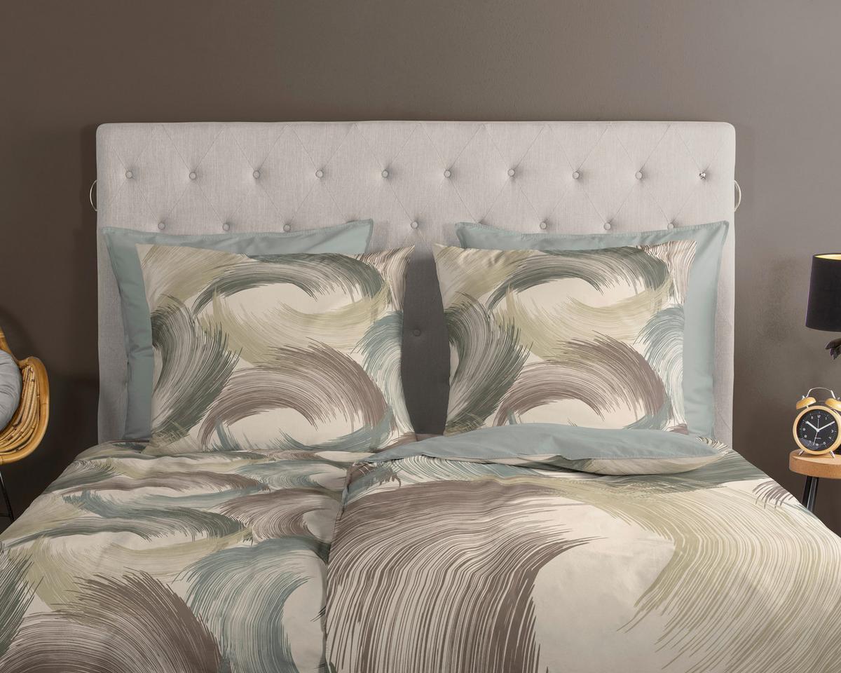 WENDEBETTWÄSCHE GASTON - Creme/Braun, Basics, Textil (140/200cm)
