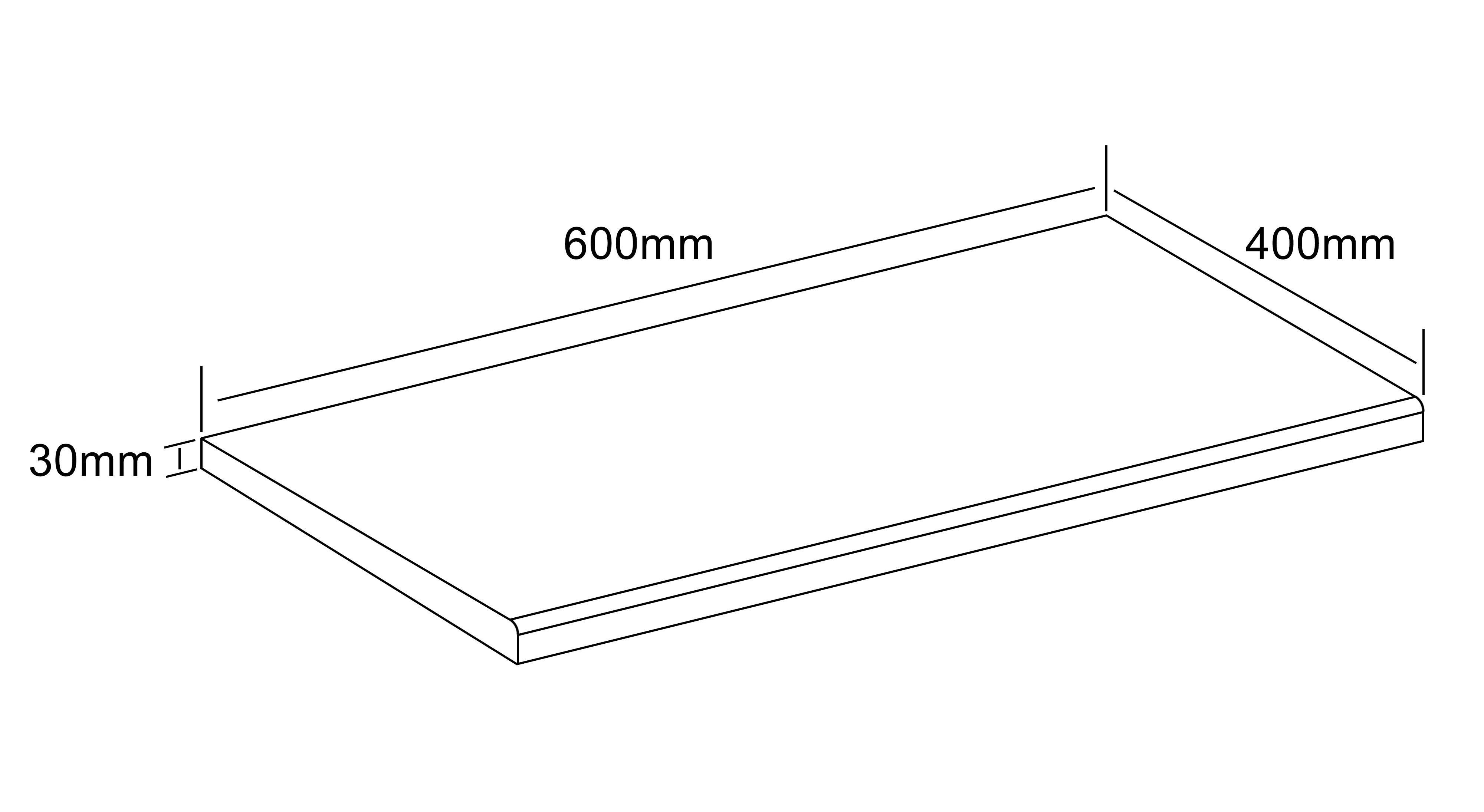 Arbeitsplatte Fasola - Honigeiche, Trend, Holzwerkstoff (40/3/60cm) - MID.YOU