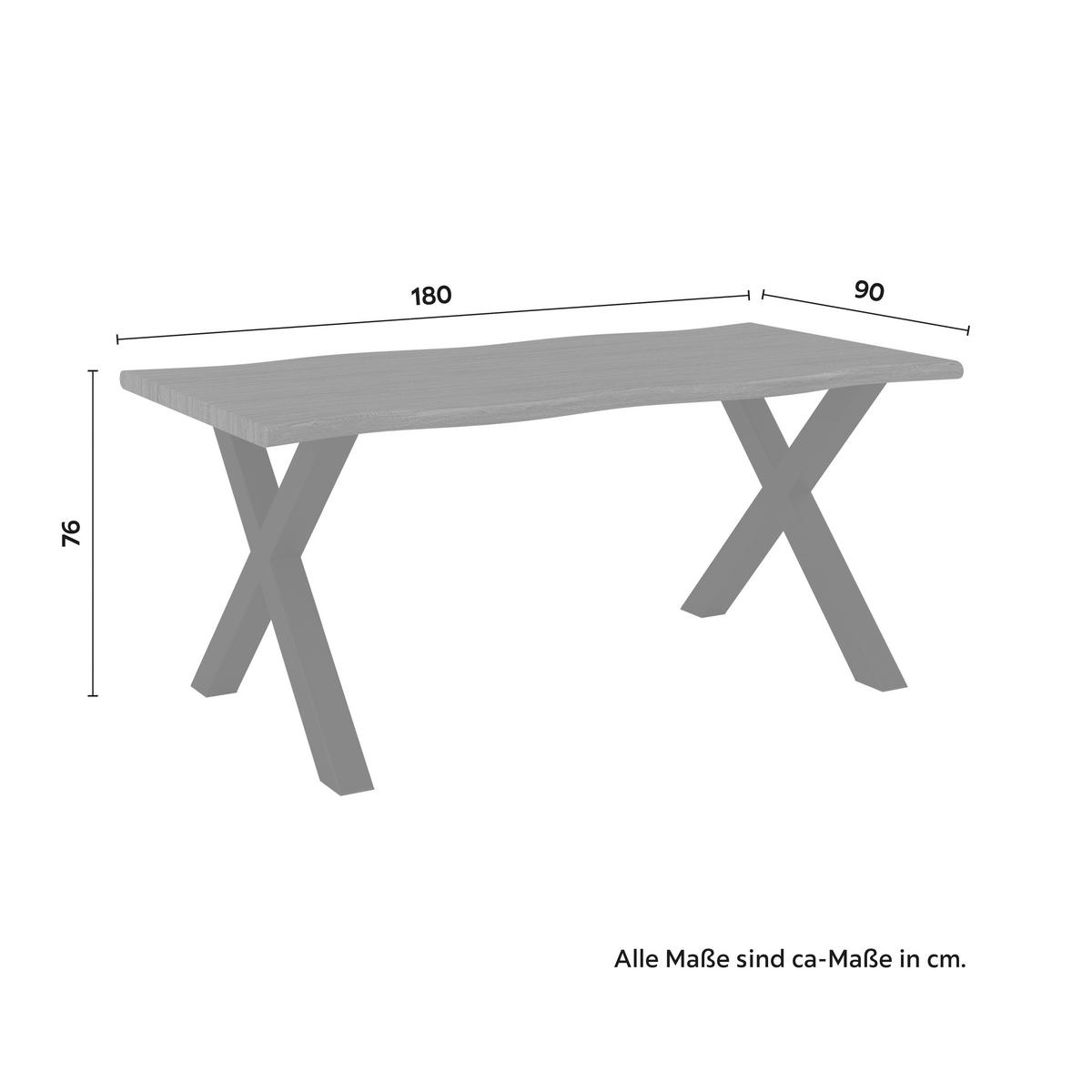 JÍDELNÍ STŮL LAUREL - černá, Moderní, kov/kompozitní dřevo (180/76/90cm) - Bessagi Home