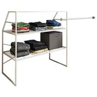 Dachschrägenregal Disal Weiß B: 100 cm - Weiß, Design, Metall (100/100/50cm) - MID.YOU