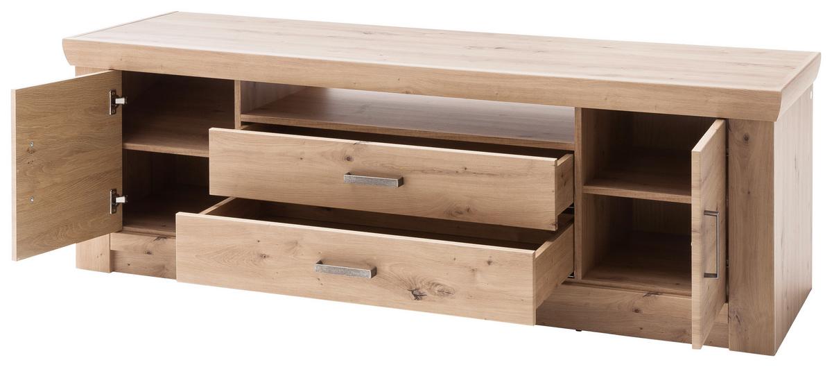 TV-Element Meran B: 180 cm Eiche Dekor - Eichefarben, Design, Holzwerkstoff (180/60/55cm) - Livetastic