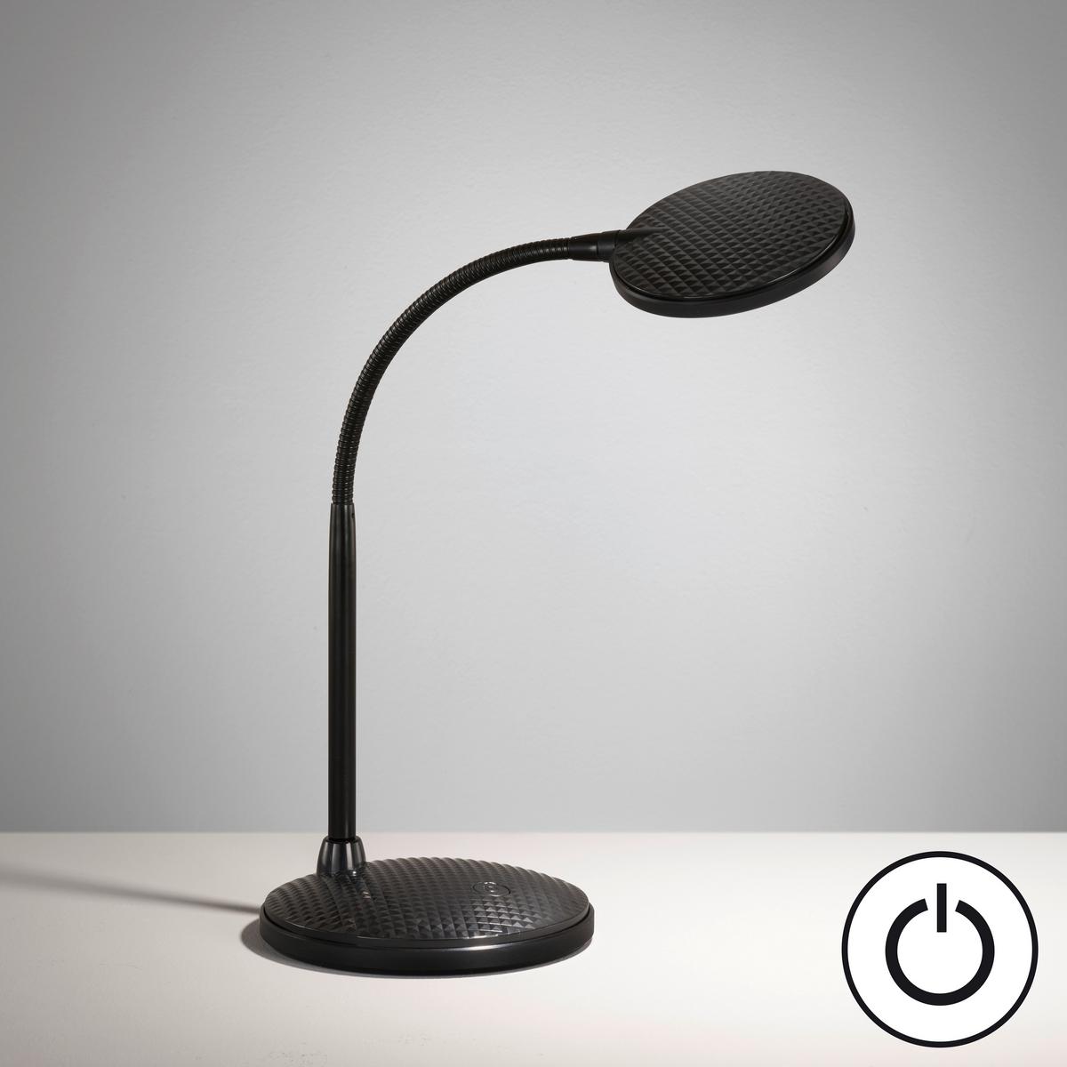 LED-Schreibtischleuchte Work Schwarz Sandfarben B: 14,5 cm - Sandfarben/Schwarz, KONVENTIONELL, Kunststoff/Metall (22/14,5/36,5cm) - Fischer & Honsel