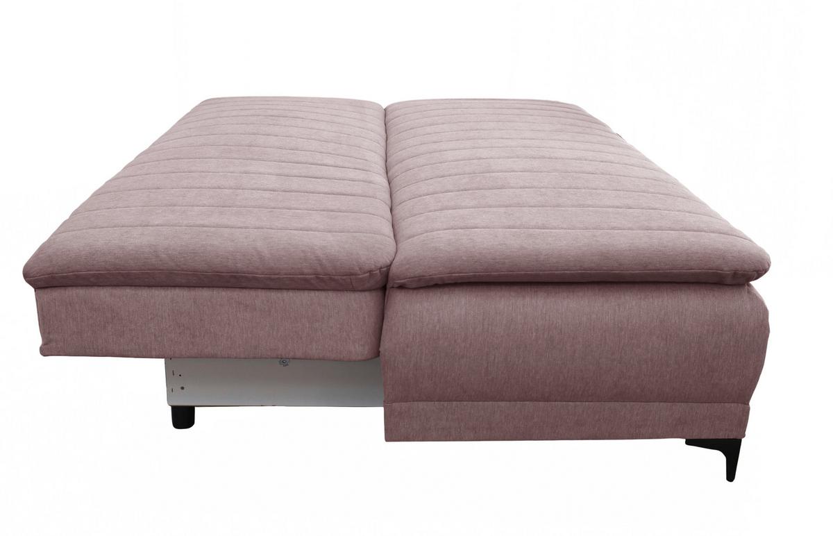 Schlafsofa Moliss Rosa B: 202 Cm - Schwarz/Rosa, Basics, Textil (202/98/78cm) - Livetastic