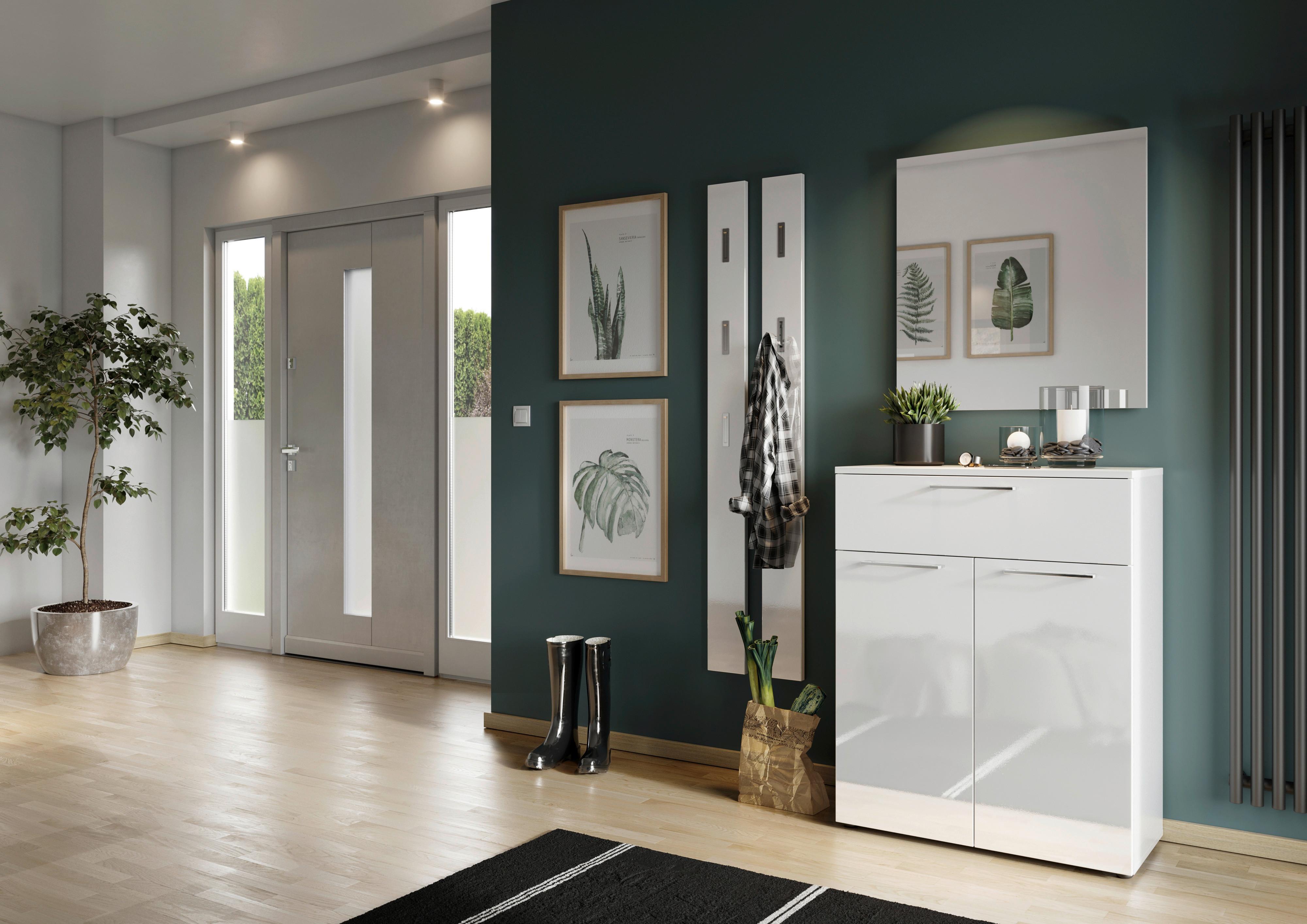 Wandspiegel Sunnyvale 74x80x3 Cm - Weiß, MODERN, Glas/Holzwerkstoff (74/80/3cm) - Germania