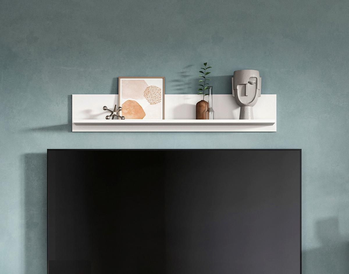 Sideboard Ice Weiß/Weiß Hochglanz B: 110 cm - Weiß Hochglanz/Weiß, Design, Holzwerkstoff (110/20/15cm) - Livetastic