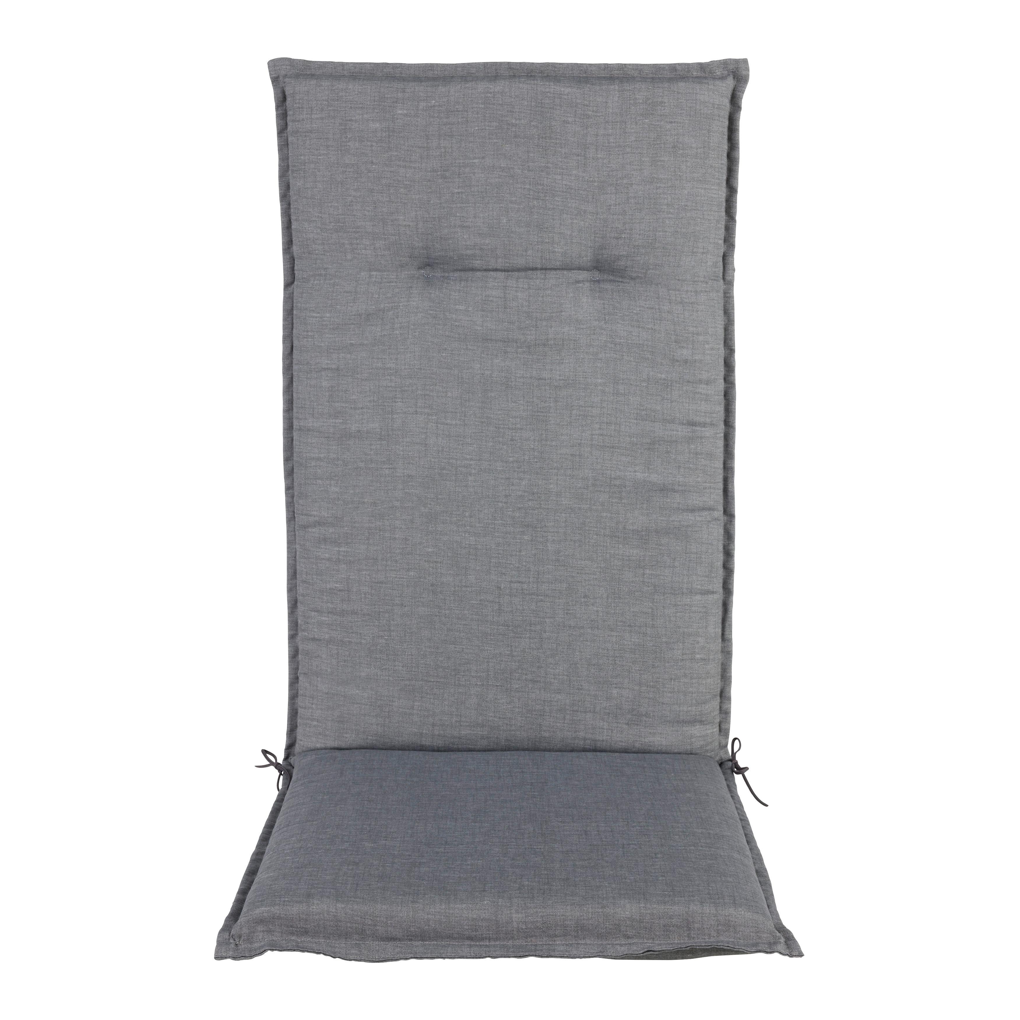 PODLOŽKA NA ŽIDLI GENF 2 - šedá, Basics, textil (120/48/5cm) - Mömax