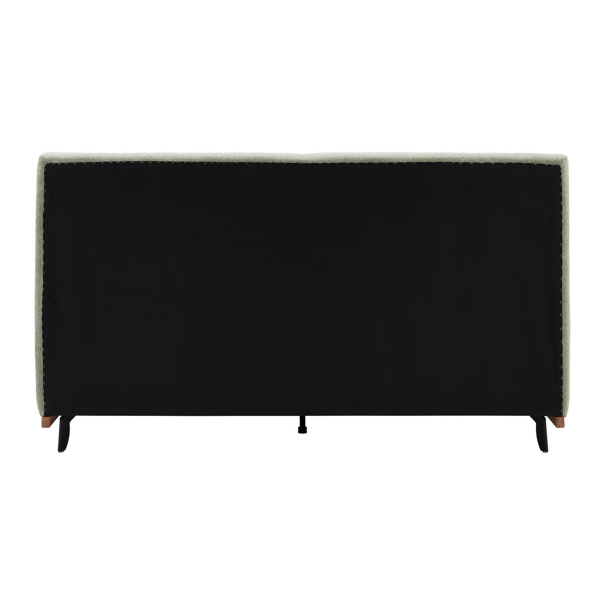 POSTEĽ EMILY - čierna/zelená, Konventionell, kompozitné drevo/textil (180/200cm) - Premium Living