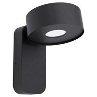 Led-wandleuchte Palosco Schwarz - Transparent/Schwarz, Basics, Kunststoff/Metall (11,5cm) - Eglo