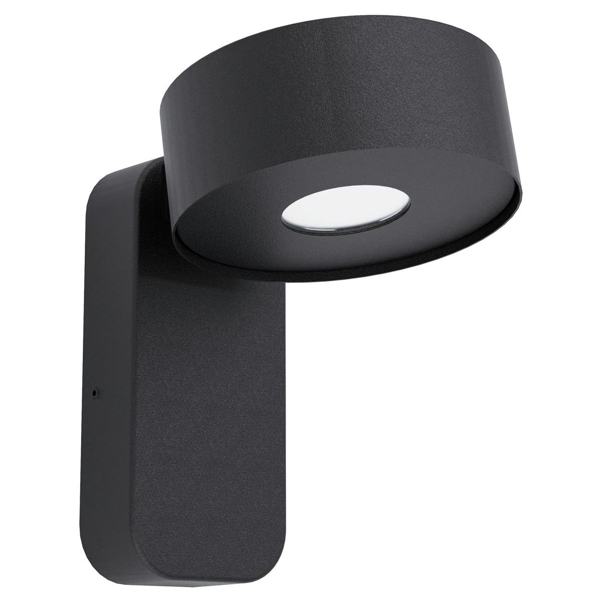 Led-wandleuchte Palosco Schwarz - Transparent/Schwarz, Basics, Kunststoff/Metall (11,5cm) - Eglo