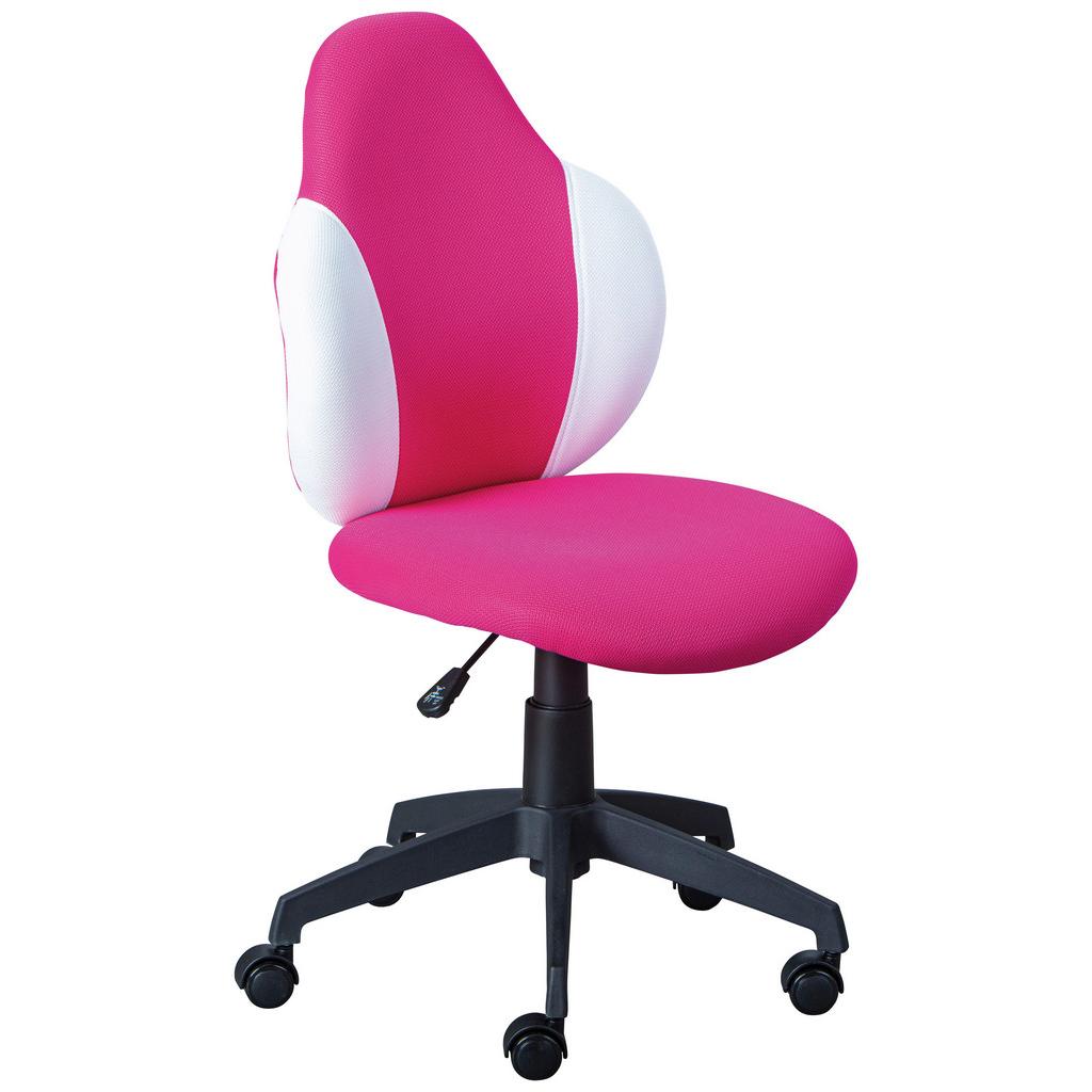 Jugenddrehstuhl Jessi m. Rollen weiß/Pink