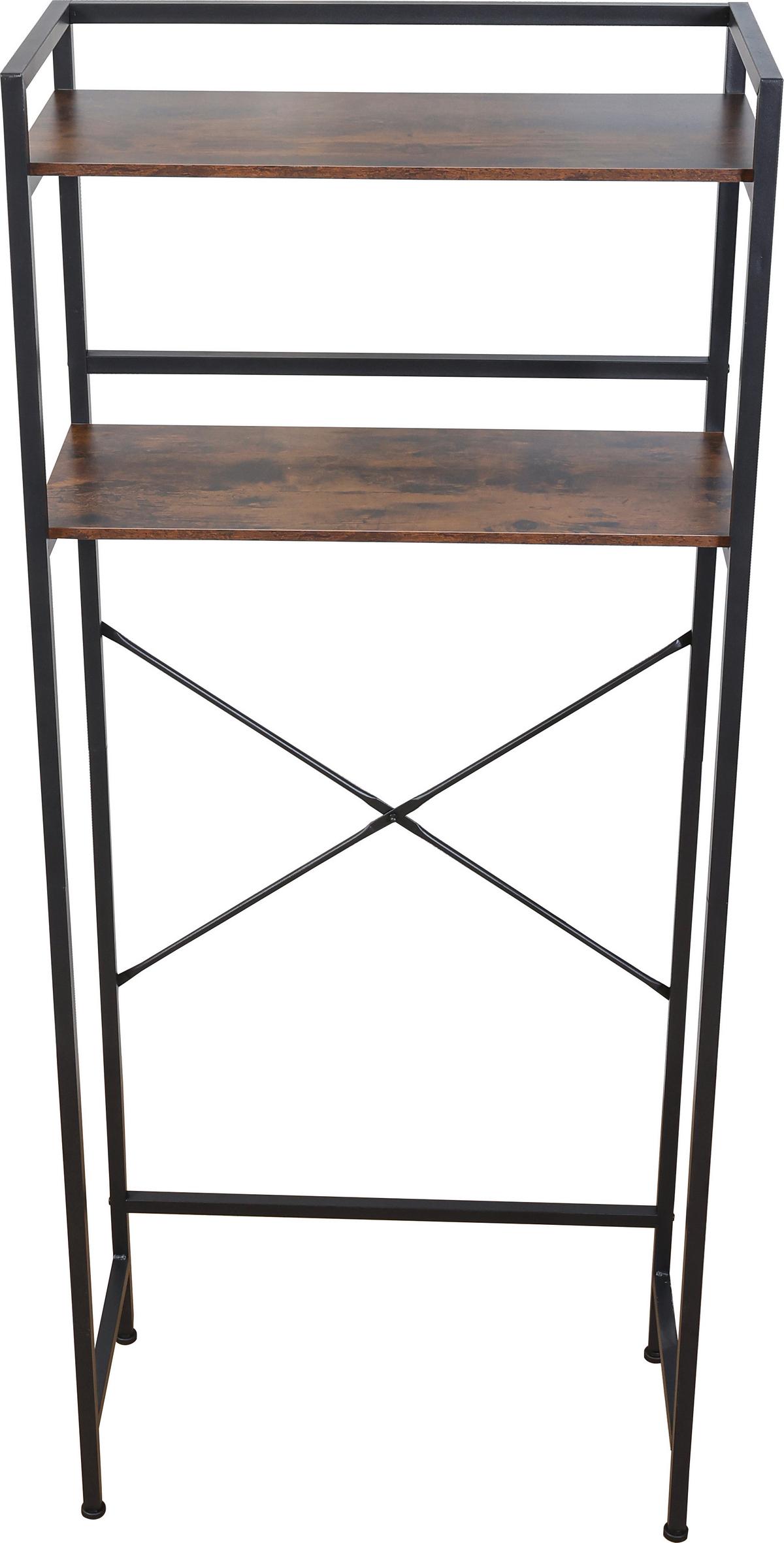 Waschmaschinenregal Respekta - Schwarz/Braun, Trend, Holzwerkstoff/Metall (168/70/35cm) - Homezone