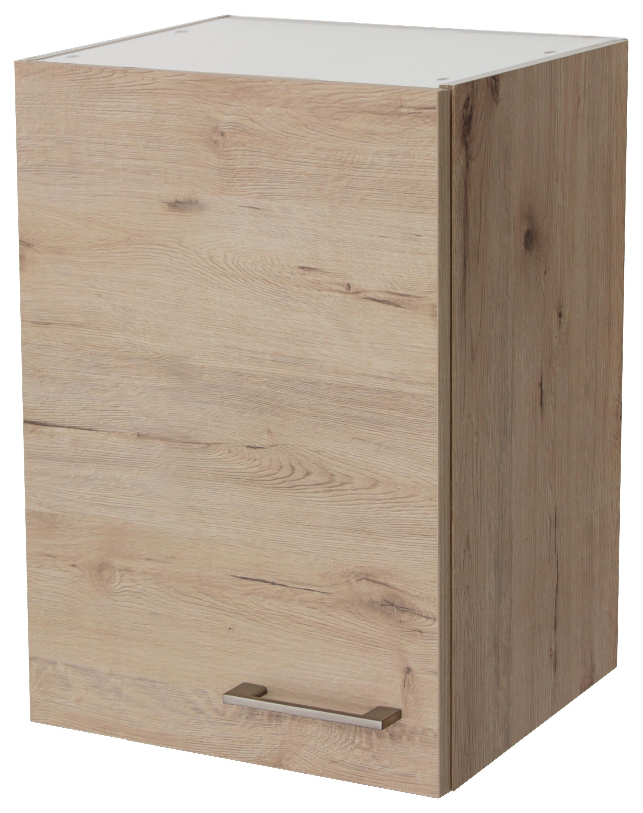 Horní kuchyňská skříňka Riva H40 40cm - dub San Remo/barvy nerez oceli, Moderní, kov/kompozitní dřevo (40/54,8/32cm)