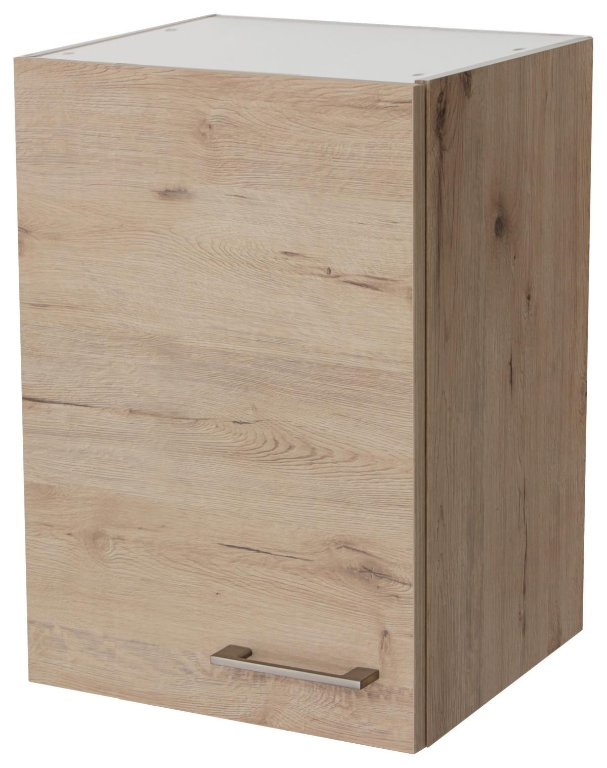 Horní kuchyňská skříňka Riva H40 40cm - dub San Remo/barvy nerez oceli, Moderní, kov/kompozitní dřevo (40/54,8/32cm)