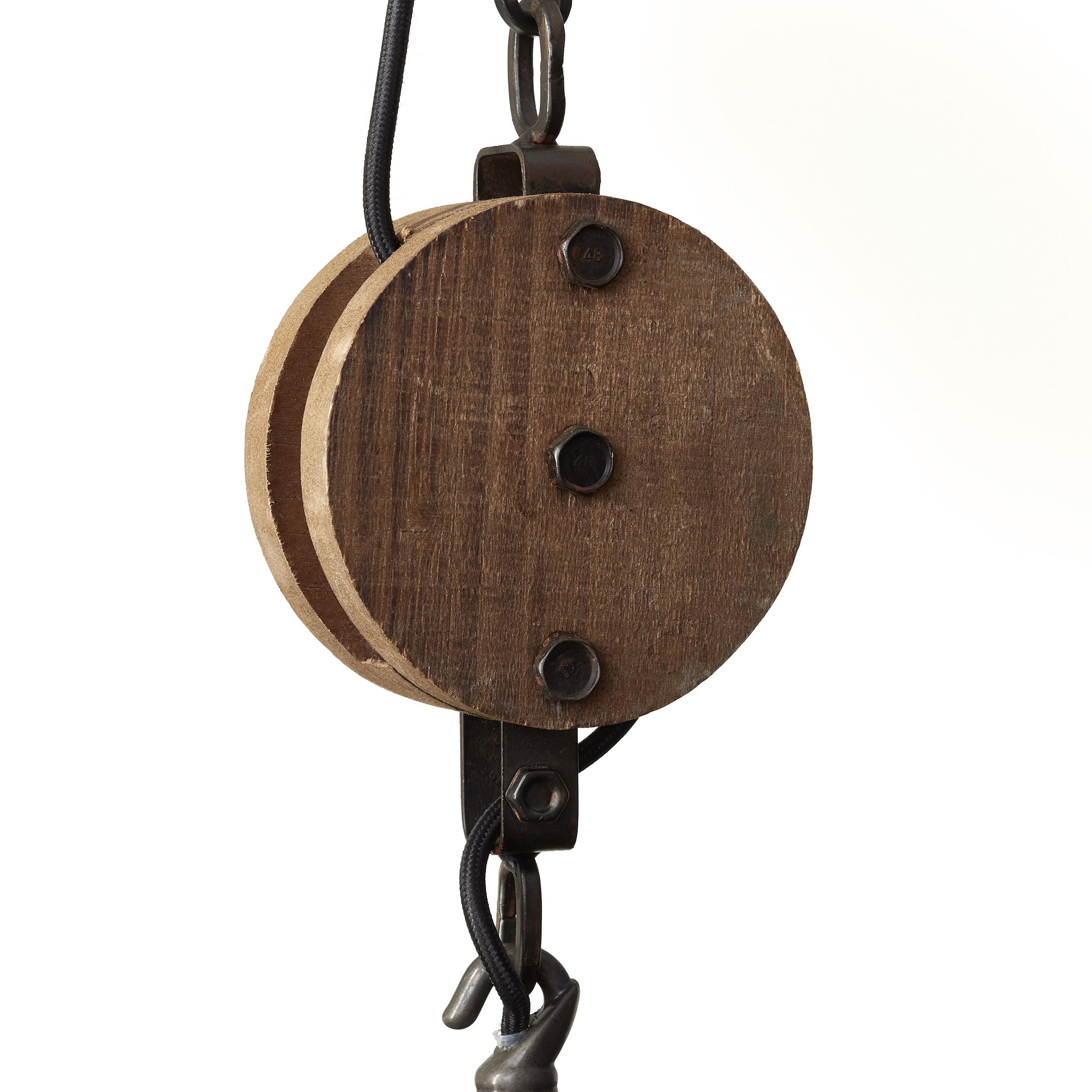 Hängeleuchte Matrix H: 160 Cm 1-Flammig, Industrial Style - Schwarz, LIFESTYLE, Holz/Metall (47/160cm) - Brilliant