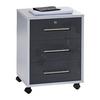 Rollcontainer Anthrazit/Grau Office Edition 44x58x40 cm - Anthrazit Hochglanz/Grau, MODERN, Holzwerkstoff/Kunststoff (44/58/40cm) - MID.YOU
